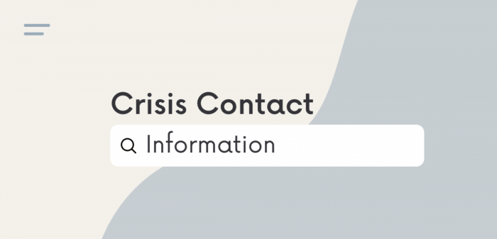 crisis contact information