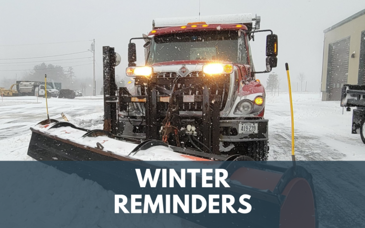 Winter reminders with plow